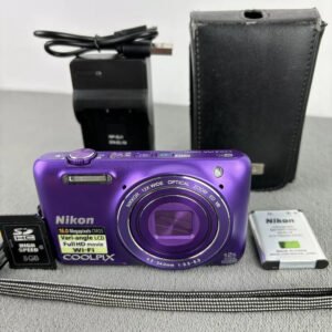 Nikon Coolpix S6600 Rare Purple Compact Digital Camera 16 0Mp 12X Zoom Set Jy ro