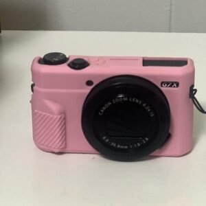 Canon PowerShot G7 X Mark II Digital Camera (Black) includes pink case, battery and charger.