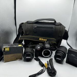 Nikon D3300 24.2MP Digital SLR Camera  18-55mm/55-200mm Wireless Mobil Adapter